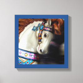 Den målade Horse Merry-go-round amusement park 7 Canvastryck