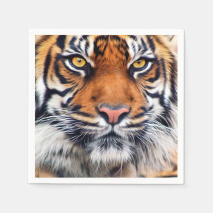 Den Male Siberian tigern målar fotograferar Pappersservett
