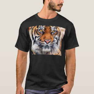 Den Male Siberian tigern målar fotograferar Tee