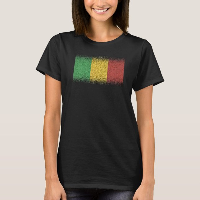 Den mali-souvenir-för manar Flagga 2 T Shirt (Framsida)