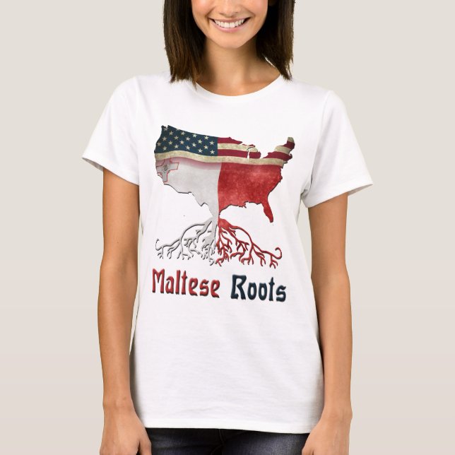 Den maltesiska amerikanen rotar tee shirt (Framsida)