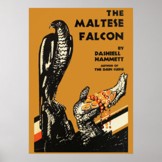 Den maltesiska Falcon Dashiell Hammet First Editio Poster