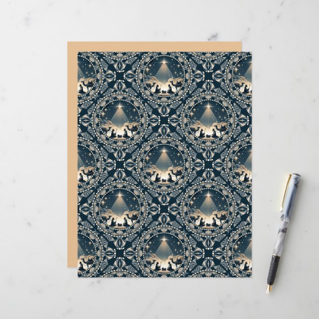 Den  Mandala Nativitetens geometriska panel (Fram/Back In Situ)