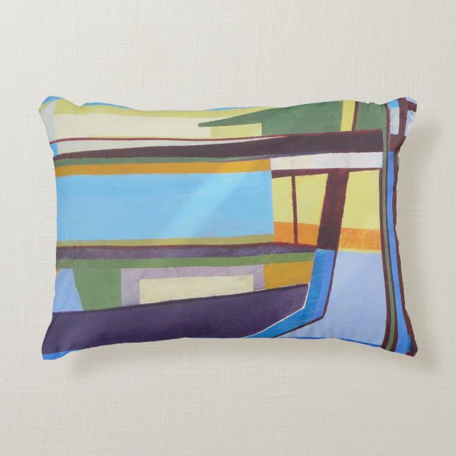 Den mång- blåttbrytningen kudder prydnadskudde (Framsidan)