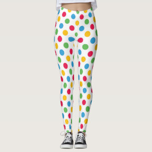 Den mång- färgpolkaen pricker att lägga benen p leggings