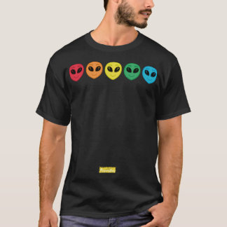 Den mångfärgade utomjordingen t shirt