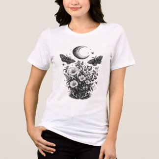 Den månljusa trädgården — Antik himmelskt botanisk T Shirt