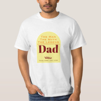 Den mannen Myten Legend Pappas Personliga T Shirt