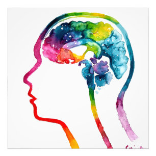 Den mänskliga hjärnan fototryck