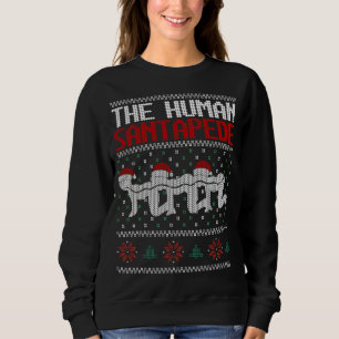 Den mänskliga Santapede Funny Parody Ugly-julsolen T Shirt