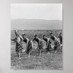 Den Maori krigdansen fotograferar Poster