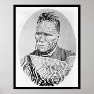 Den Maori kungen av nyazeeländsk 1895 Poster