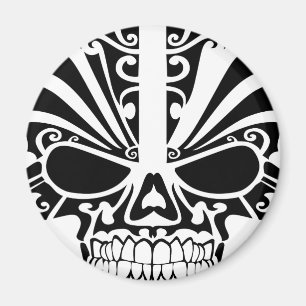 Den Maori tatueringen maskerar skallen Magnet