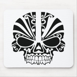 Den Maori tatueringen maskerar skallen Musmatta