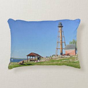 Den Marblehead fyren, den Massachusetts brytningen Prydnadskudde