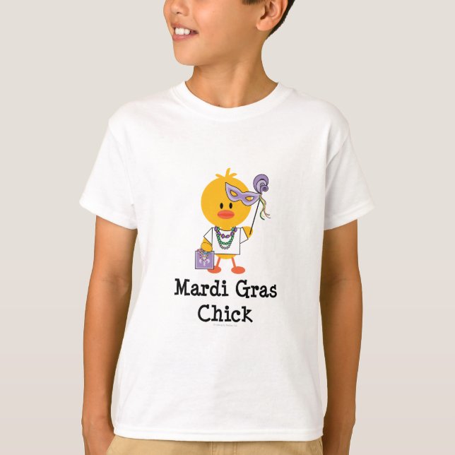 Den Mardi Gras chicken lurar T-skjortan Tröja (Framsida)