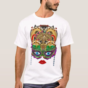 Den Mardi Gras kasinodrottningen 2 Plse beskådar Tee Shirt