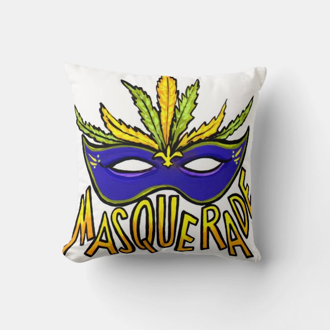 Den Mardi Gras maskeraden kudder Kudde (Framsida)