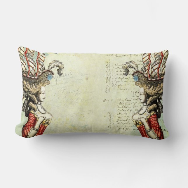 Den Marie Antoinette seglingen sänder dekorativ Lumbarkudde (Framsida)