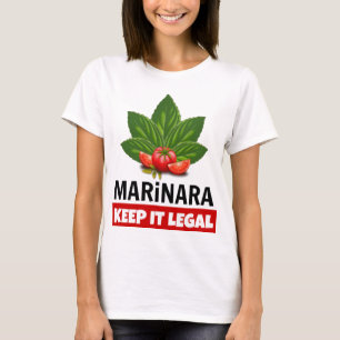 Den Marinara behållan lämnar det laglig basilika T Shirt