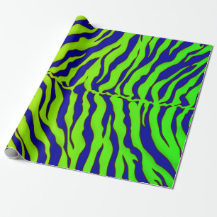 Den marinblå och limefrukttigern görar randig de presentpapper