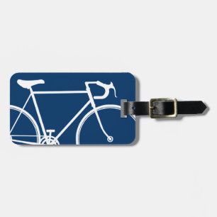 Den marinblåa cykeln reser hänger lös märkremallen bagagebricka
