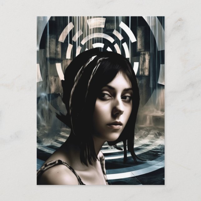 Den märkliga simningen Bassäng Vykort (Framsida)