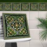 Den marockanska Grönten Marble & Guld Kakelplatta<br><div class="desc">Den marockanska Grönten Marble & Guld</div>
