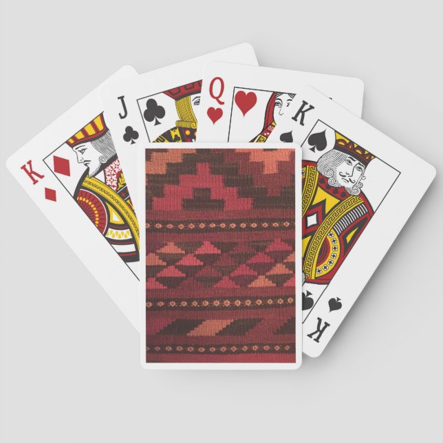 Den marockanska MATTAN avbildar, SOUTHWESTERN STIL Casinokort (Baksidan)