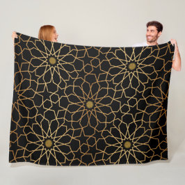 Den marockanska moderna Guld Svarta Medelhavet Mön Fleecefilt