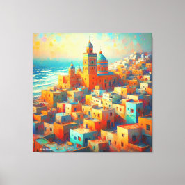 Den marockanska paradiset vid Sea-Dakhl Canvastryck