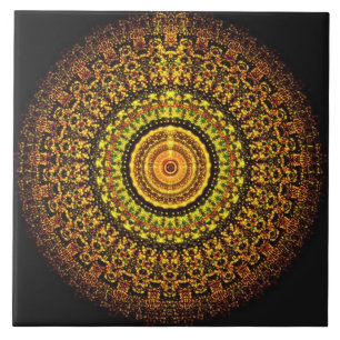 Den Martian Aztec mandalaen belägger med tegel Kakelplatta