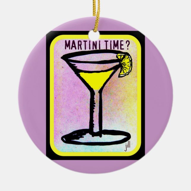 DEN MARTINI TIME CITRONEN TAPPAR TRYCKET JULGRANSPRYDNAD KERAMIK (Framsidan)