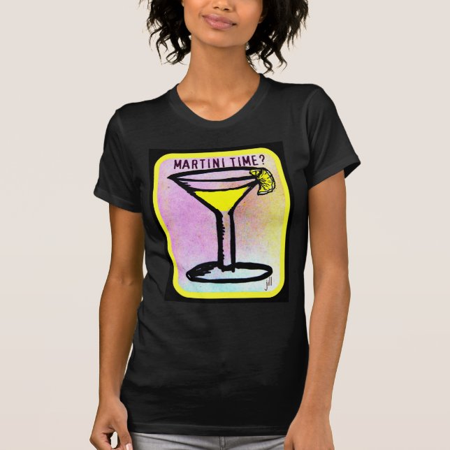 DEN MARTINI TIME CITRONEN TAPPAR TRYCKET T SHIRT (Framsida)
