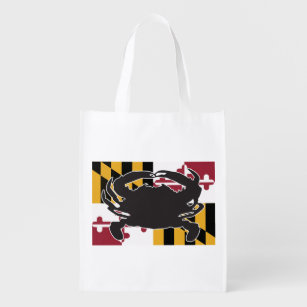 Den Maryland flagga/den återvinningsbara krabban Återanvändbar Påse