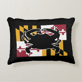 Den Maryland flagga/krabba kudder Prydnadskudde