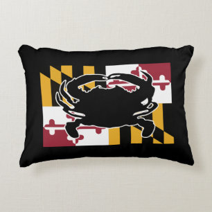 Den Maryland flagga/krabba kudder Prydnadskudde