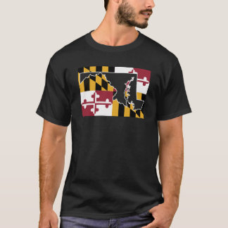 Den Maryland flagga/påstår (stort) T-shirt