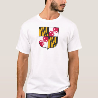 Den Maryland flagga skyddar skjortan Tee Shirt