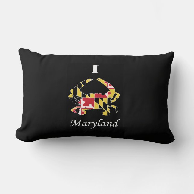 Den Maryland flaggakrabban kudder Lumbarkudde (Framsida)