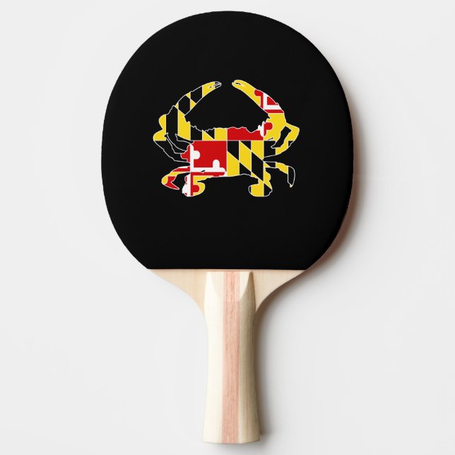 Den Maryland flaggakrabban paddlar Pingisracket (Framsidan)