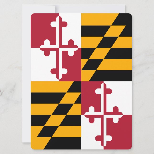 Den Maryland statlig flagga färgar dekoren (Framsida)