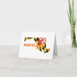 Den Maryland statlig flagga och kartaShape noterar Kort