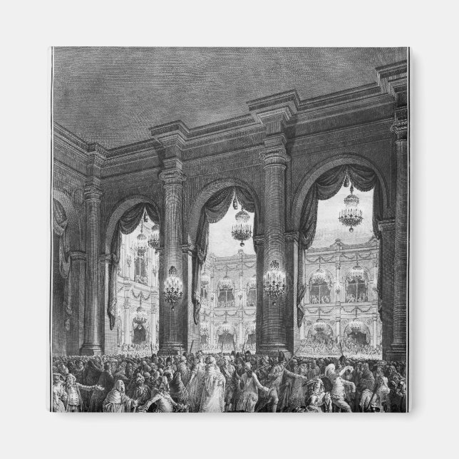 Den maskerade boll den 23 januari 1782 magnet (Framsidan)
