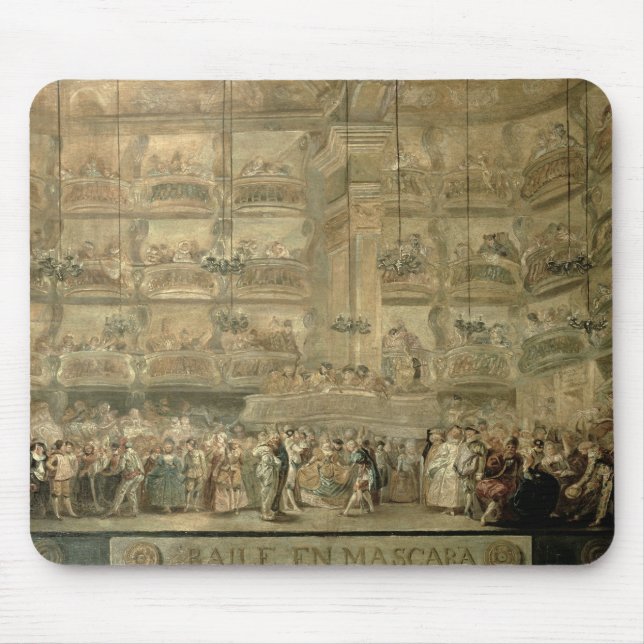 Den maskerade bollen, c.1767 musmatta (Framsidan)