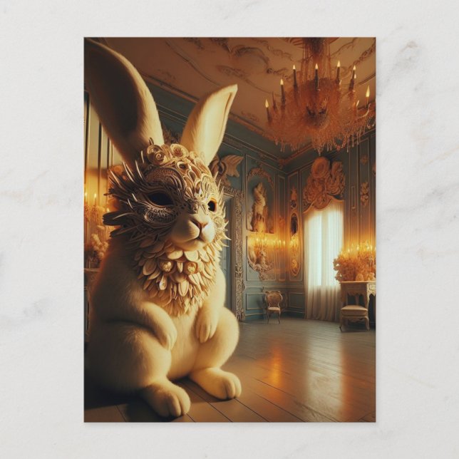 Den maskerade kaninen vykort (Framsida)