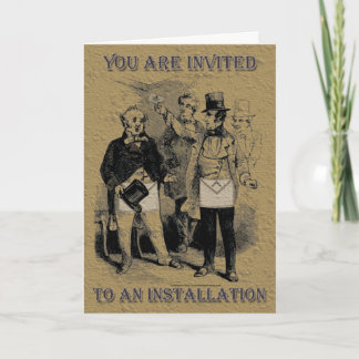 Den Masonic installationsinbjudan Inbjudan