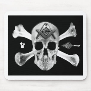 Den Masonic skallen & ben, kvadrerar och Musmatta