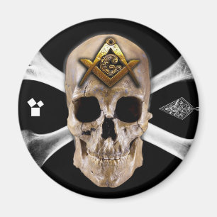 Den Masonic skallen & benkompasset kvadrerar Magnet