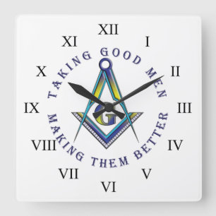 Den Masonic väggen tar tid på Fyrkantig Klocka